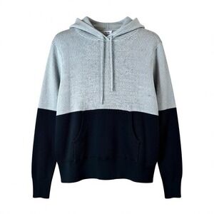 Banana Republic Colorblock Textured Knit Hoodie Sweatshirt Womens Size L